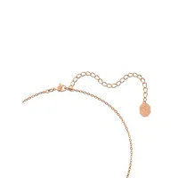 Collier à pendentif plaqué or rose avec cristaux