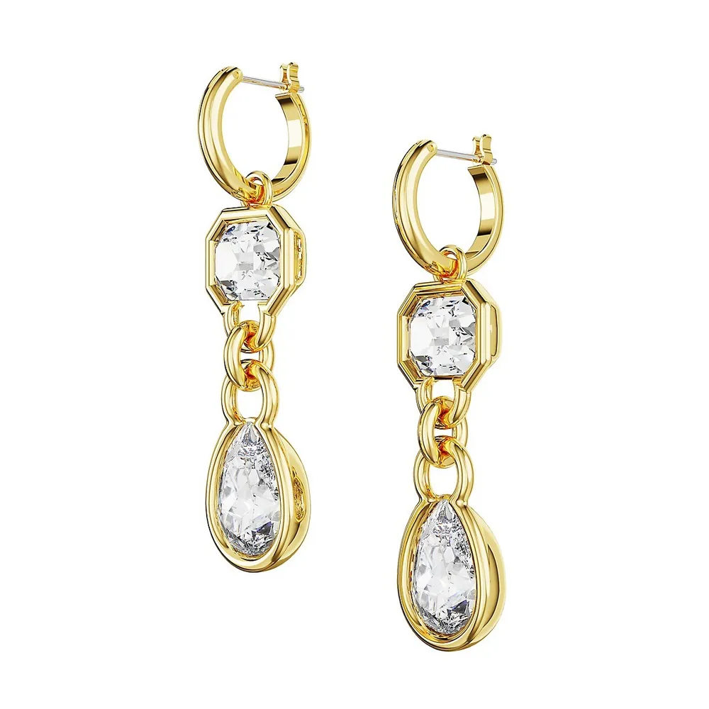 Dextera Goldtone & Swarovski Crystal Drop Earrings