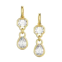 Dextera Goldtone & Swarovski Crystal Drop Earrings