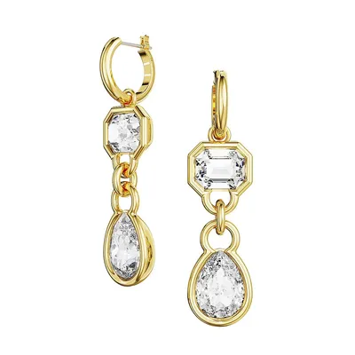 Dextera Goldtone & Swarovski Crystal Drop Earrings