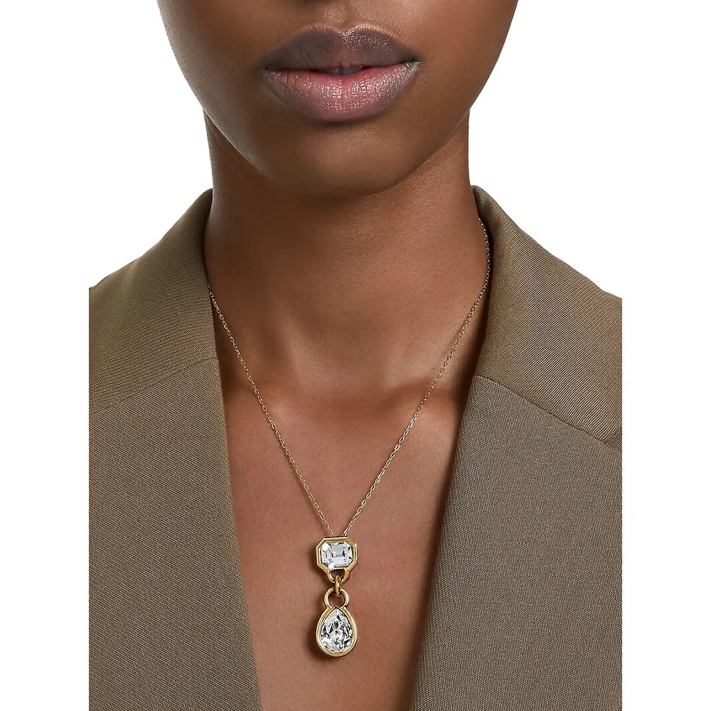 Dextera Goldtone & Swarovski Crystal Pendant Necklace