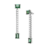 Matrix Rhodium-Plated & Swarovski Crystal Linear Earrings