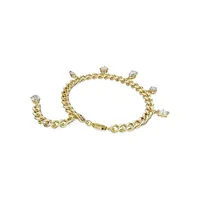 Dextera Goldtone & Swarovski Crystal Curb Chain Bracelet