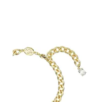 Dextera Goldtone & Swarovski Crystal Curb Chain Bracelet