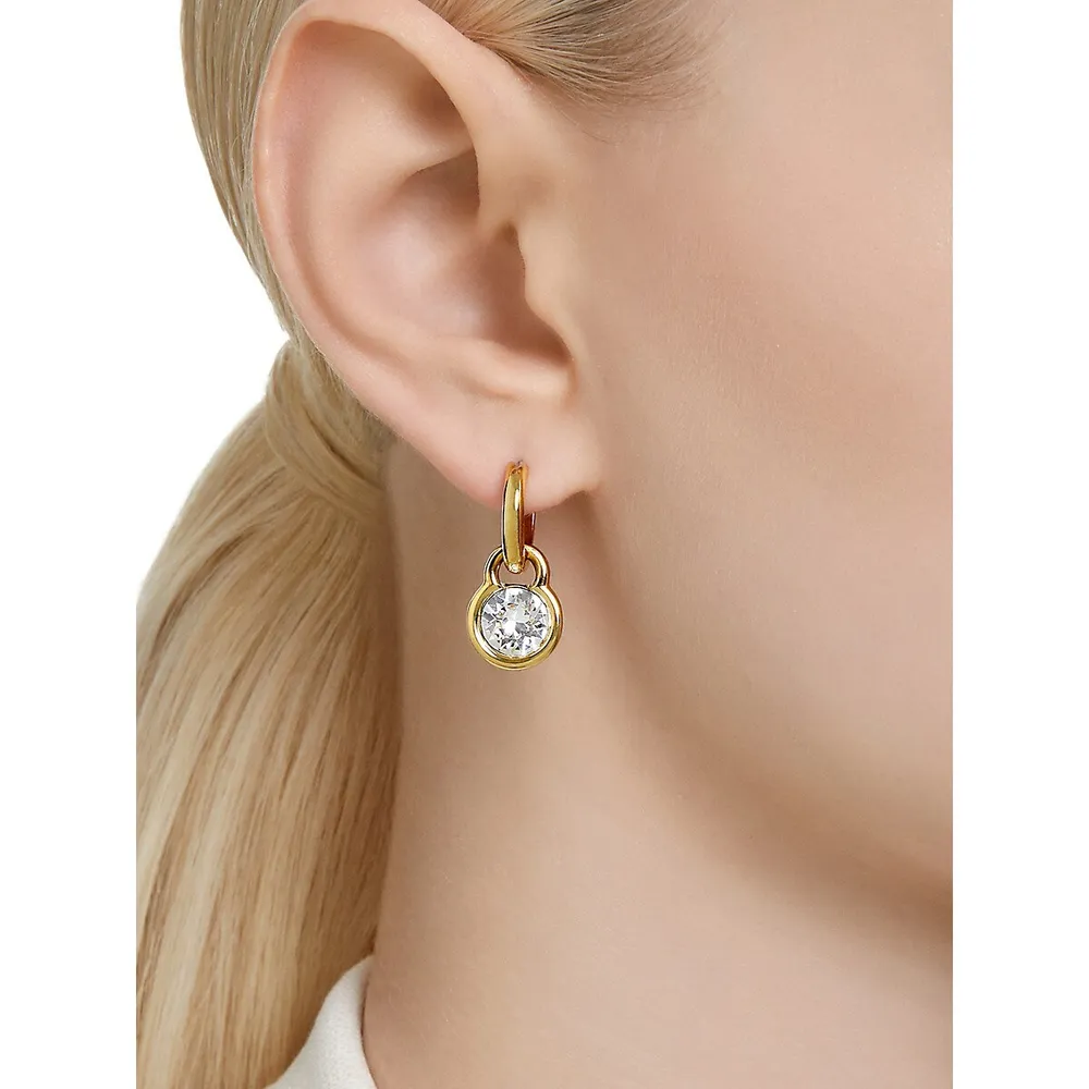 Dextera Goldtone & Swarovski Crystal Drop Earrings