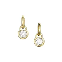 Dextera Goldtone & Swarovski Crystal Drop Earrings