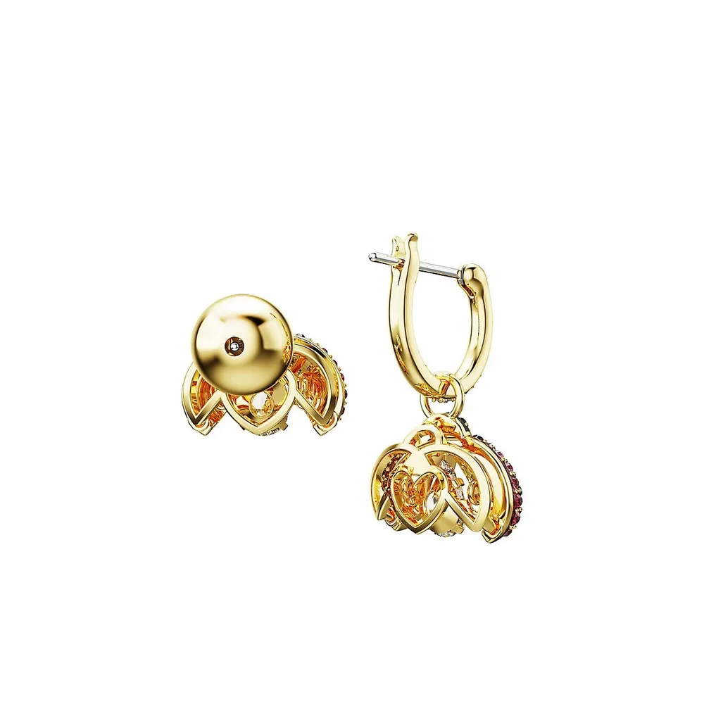 Idyllia Goldtone & Swarovski Crystal Ladybug Convertible Earrings