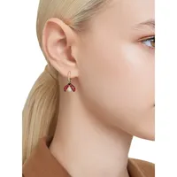 Idyllia Goldtone & Swarovski Crystal Ladybug Convertible Earrings