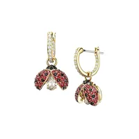 Idyllia Goldtone & Swarovski Crystal Ladybug Convertible Earrings