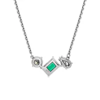 Mesmera Rhodium-Plated & Swarovski Crystal Pendant Necklace