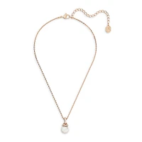 Originally Rose Goldtone, Swarovski Crystal & Faux Pearl Pendant Necklace