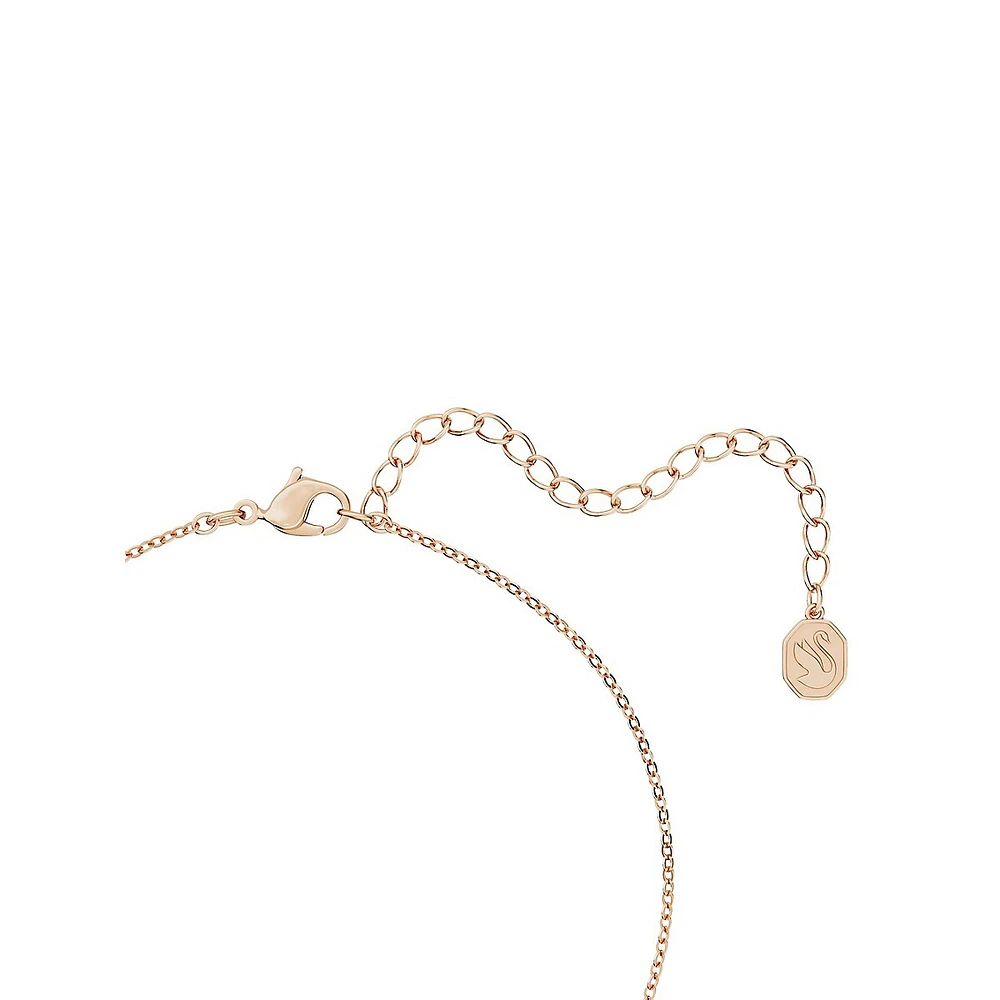 Originally Rose Goldtone, Swarovski Crystal & Faux Pearl Pendant Necklace