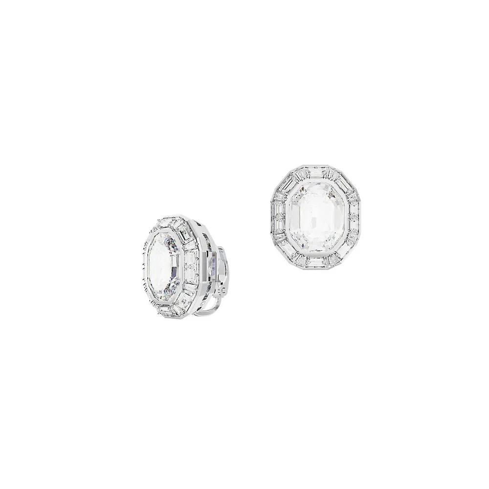 Mesmera Rodium-Plated & Swarovski Crystal Clip-On Earrings
