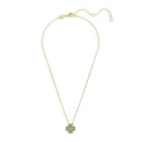 Idyllia Goldtone, Swarovski Crystal & Cubic Zirconia Clover Pendant Necklace