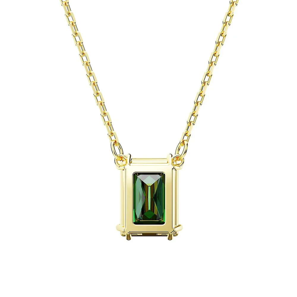 Matrix Goldtone & Swarovski Crystal Pendant Necklace