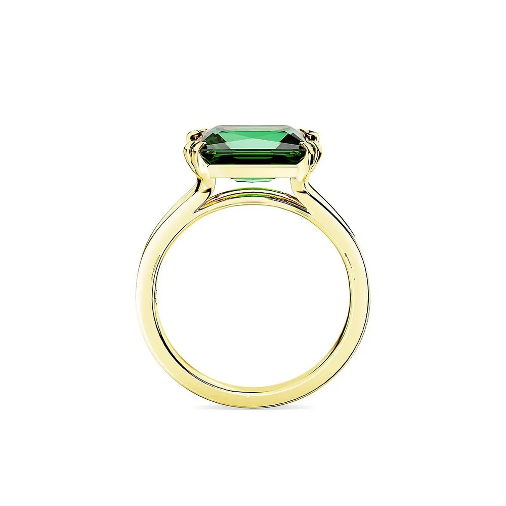 Matrix Goldtone & Swarovski Crystal Cocktail Ring