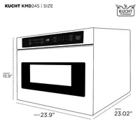 Kucht Professional 24 In. 1.2 Cu. Ft. Built-in Microwave Drawer In Stainless Steel With Sensor Cooking