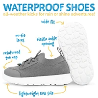 Kids Machine Washable Waterproof Slip-on Sneakers - Jet Black
