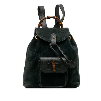 Pre-loved Bamboo Suede Backpack