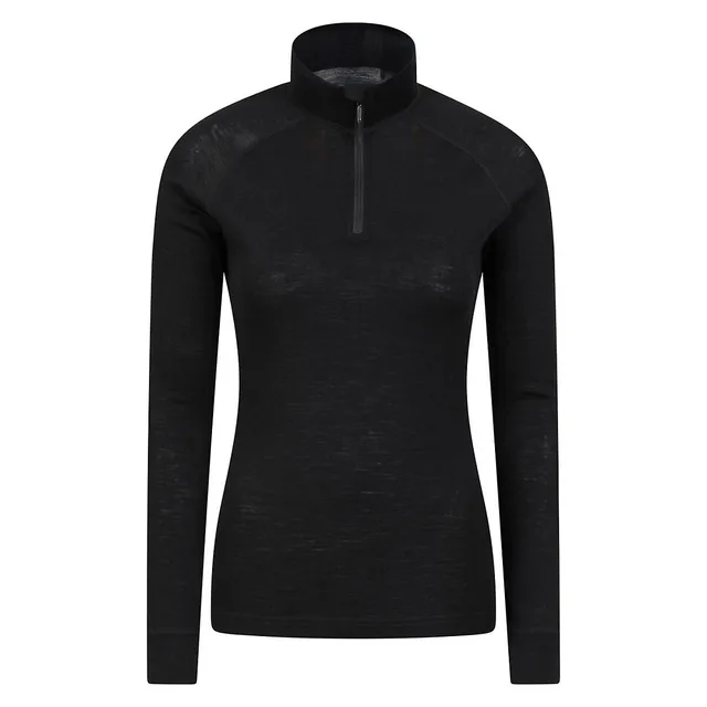 Talus Womens Long Sleeved Zip Neck Top