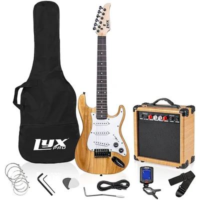 36 Inch Electric Guitar & Kit For Kids With 3/4 Beginner’s Guitar, Amp, Strings, Picks, Shoulder Strap, Digital Clip On Tuner, Cable Case