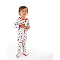 Kids Footed Sleeper Cotton Christmas Pajamas