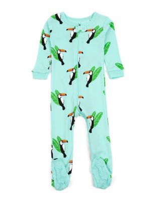 Kids Footed Cotton Pajama Toucan Bird