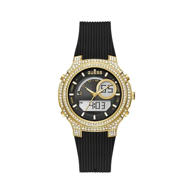Montre numérique à bracelet en silicone avec cadran soleillé Ladies Sport, GW0339L1