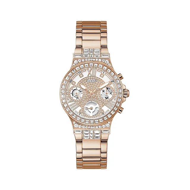 GUESS Monogram Rose-Goldtone Bracelet Watch GW0549L3