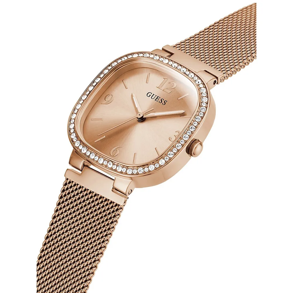 Goldtone Stainless Steel Mesh Bracelet Watch​ GW0354L3