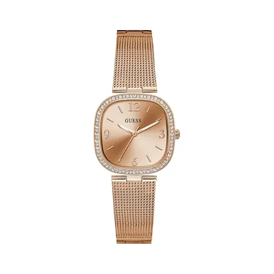 Goldtone Stainless Steel Mesh Bracelet Watch​ GW0354L3