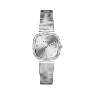 Montre-bracelet milanais en acier inoxydable argenté, GW0354L1