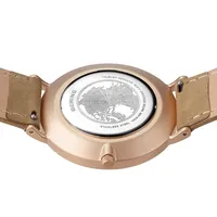 Men's Classic Stainless Steel Watch In Rose Gold/brown