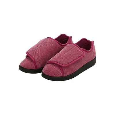 Womens Extra Wide Easy Closure Slippers