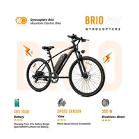 Gyrocopters Brio Mountain Electric Bike| Speed up to 32km | Range up to 60 km| Dual Disk Brakes & Suspension |Shimano Speed Gears Mountain E-bike