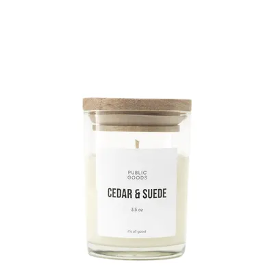 Cedar & Suede Natural Soy Wax Candle, 100g