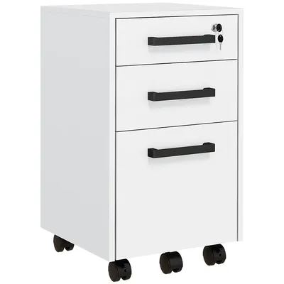 3 Drawer File Cabinet With Hanging Bar For Letter A4 Size