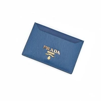 Vitello Move Cobalt Blue Leather Small Card Case Wallet
