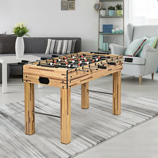 Costway 3-In-1 48'' Multi Game Table w/Billiards Soccer and Side Hockey for  Party and Family Night - Natural/Green