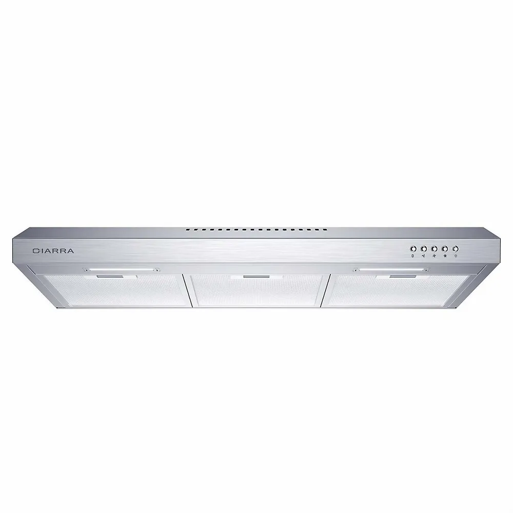 30'' Range Hood Under Cabinet Hood Vent for Kitchen Ducted and Ductless Convertible - White