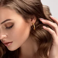 26mm Hoop Earrings In 14k Yellow Gold (3.5mm Wide)