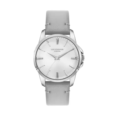 Ladies Lc07419.339 3 Hand Silver Watch With A White Leather Strap And A Silver Dial