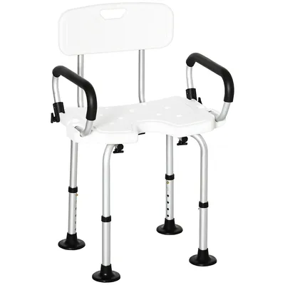 Shower Chair With Back And Padded Arms For Seniors 299lbs