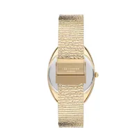Ladies Lc07234.130 3 Hand Yellow Gold Watch With A Yellow Gold Mesh Band And A White Dial