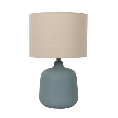 19"h Stardew Blue Ceramic Table Lamp