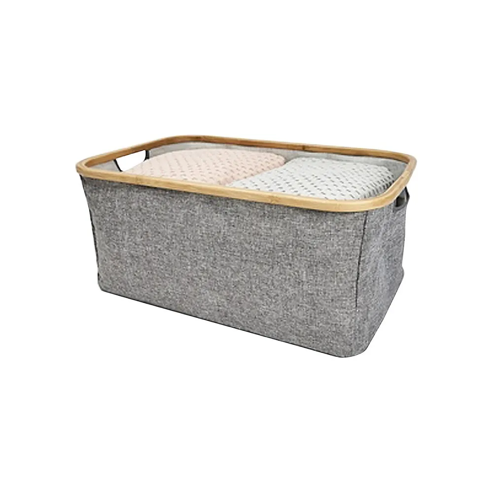 Bamboo Frame Laundry Basket