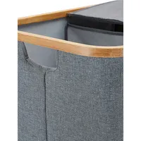 Twin Laundry Hamper With Bamboo Frame