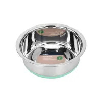 Large Stainless Steel and Silicone Pet Bowl