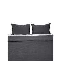 Ensemble housse de couette en coton gaufré