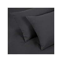 Ensemble housse de couette en coton gaufré